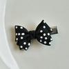 Women Hair Rope Dot Hair Bows Elegant Hair Clip Lady Barrettes Hair Style Clip