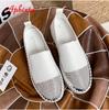 Fashion Aphixta 2025 New Crystals Luxury Leather Flats Shoes Women Hand Stitching Slip-on Flat Platform Footwear Plus Big Size 42 43