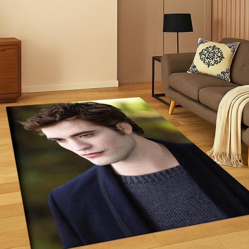 Tappeto Tappeto Saga di Twilight Edward Bella per Camera da Letto Soggiorno Divano Sala Giochi Zerbino Decorazione Casa, Tappeto Area Giochi Bambini Antiscivolo Regalo