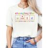 Spanish Alphabet Print Spring and Summer Casual T-Shirt Round Neck Short-Sleeved Sports T-Shirt Women'S Top