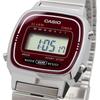 Casio LA670WA-4 Women's Digital Watch Silver Burgundy New Design Overseas Model