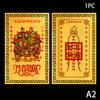 Chinese Feng Shui Copper God Of Wealth Buddha Amulets Card For BusinessFive-way Fortuna Treasure Lucky Home Decoration