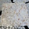 4pcs/lot Shell Mosaic Tile Natural White Mother of Pearl Wall Backsplash Bathroom Tiles sheet