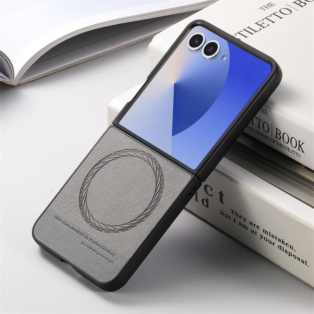 Magnetic Function Thin Leather Folding Cover Case for Samsung Galaxy Z Flip7 5G Flip 7 6 Flip6 Flip4 Flip 5 4 3 Flip3