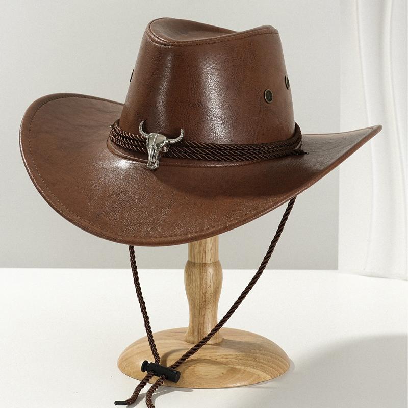 

Винтажная искусственная кожа вестерн ковбойская шляпа для мужчин и женщин на открытом воздухе джентльмен ковбойские шляпы джаз сомбреро хомбре One Size хаки