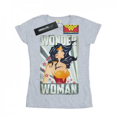 Damen/Damen Wonder Woman Poster Baumwoll-T-Shirt
