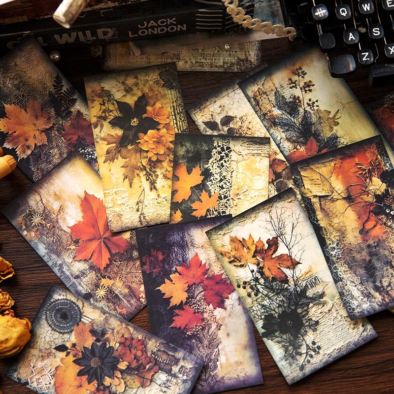 40PCs Vintage Scrapbooking Background Paper Decorative Diary Album Craft DIY Supplies Material Paper Floating Dream Flower
