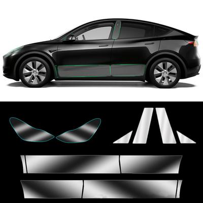 For Tesla Model3/Y 2017-2023 Front Door Rear Door Extended Protective Film Invisible Car Clothing PPF Lamp Film Set