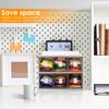 Tea Bag Holder Plastic Tea Box with 3 Drawers Stackable Tea Bag Organizer for Countertop Holds Sugar Packets Tea Storage Box