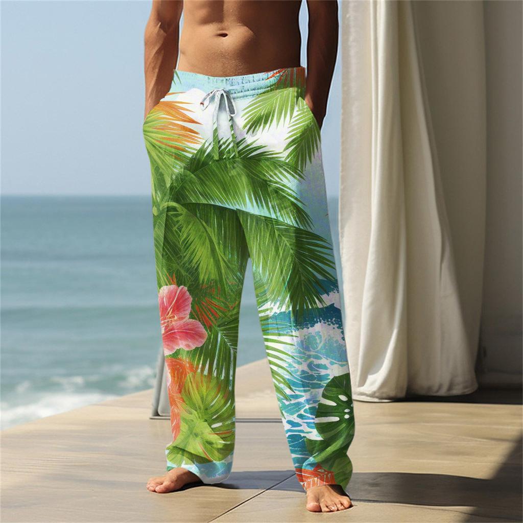 Hawaiian Men's Printed Casual Pants