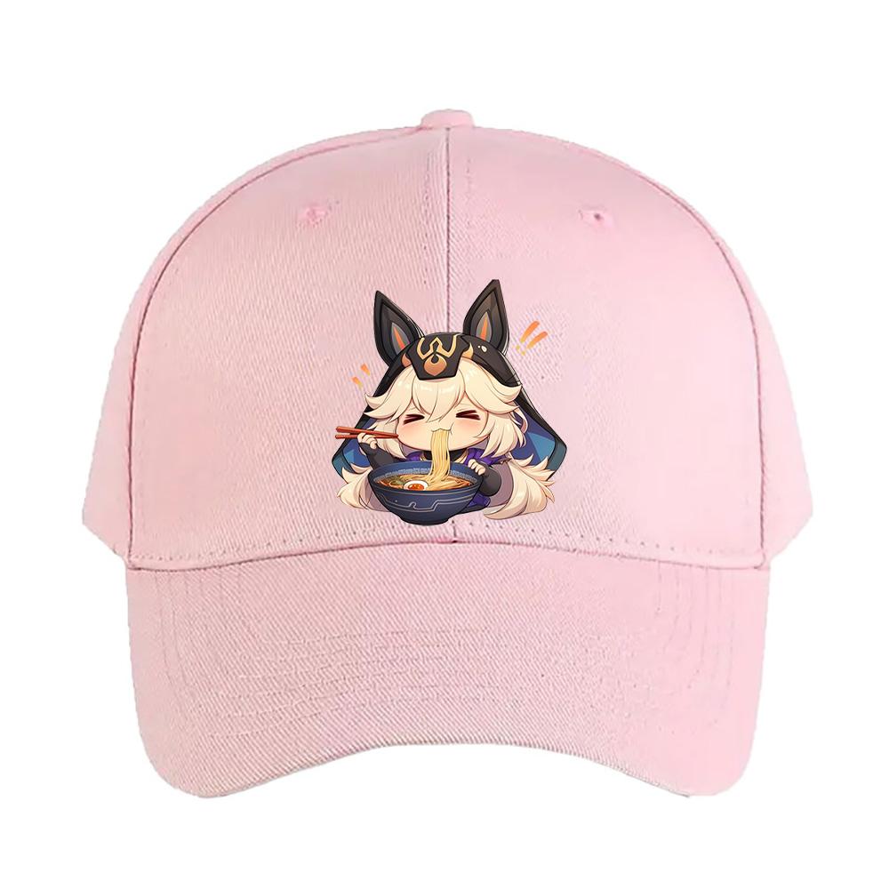 Cyno Genshin Impact Kawaii Ramen Chibi Anime Fun Moment Cap Summer Woman Man Adult Casual Fashion Casual Adjustable Sun Hat
