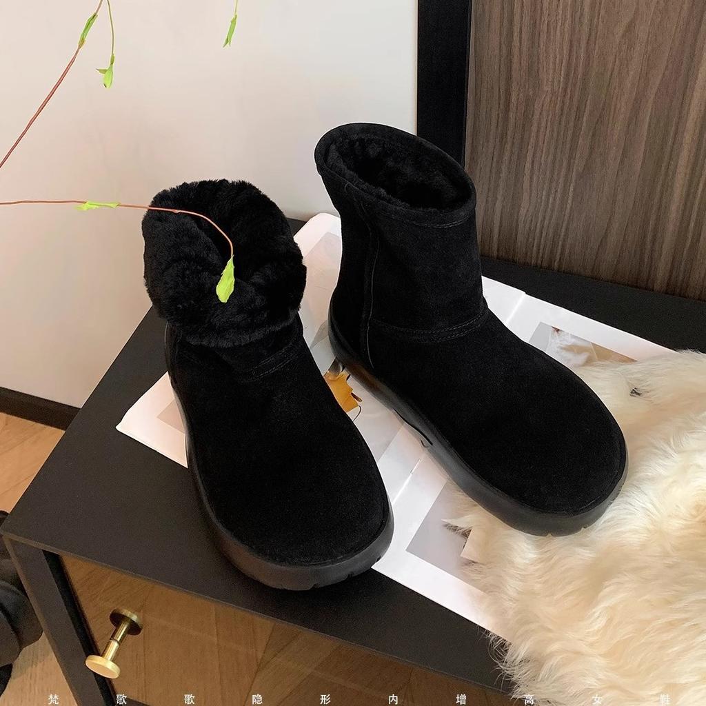 Dom Sudinga, mały mężczyzna z podwyższeniem wysokości o 7 cm dla utrzymania ciepła, średniej długości antypoślizgowe buty śniegowe, damskie zimowe ocieplane bawełniane buty na grubej podeszwie