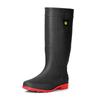 Men's Waterproof High-Top Non-Slip Rain Boots with Velvet Lining, Wear-Resistant for Fishing and Labor Protection.