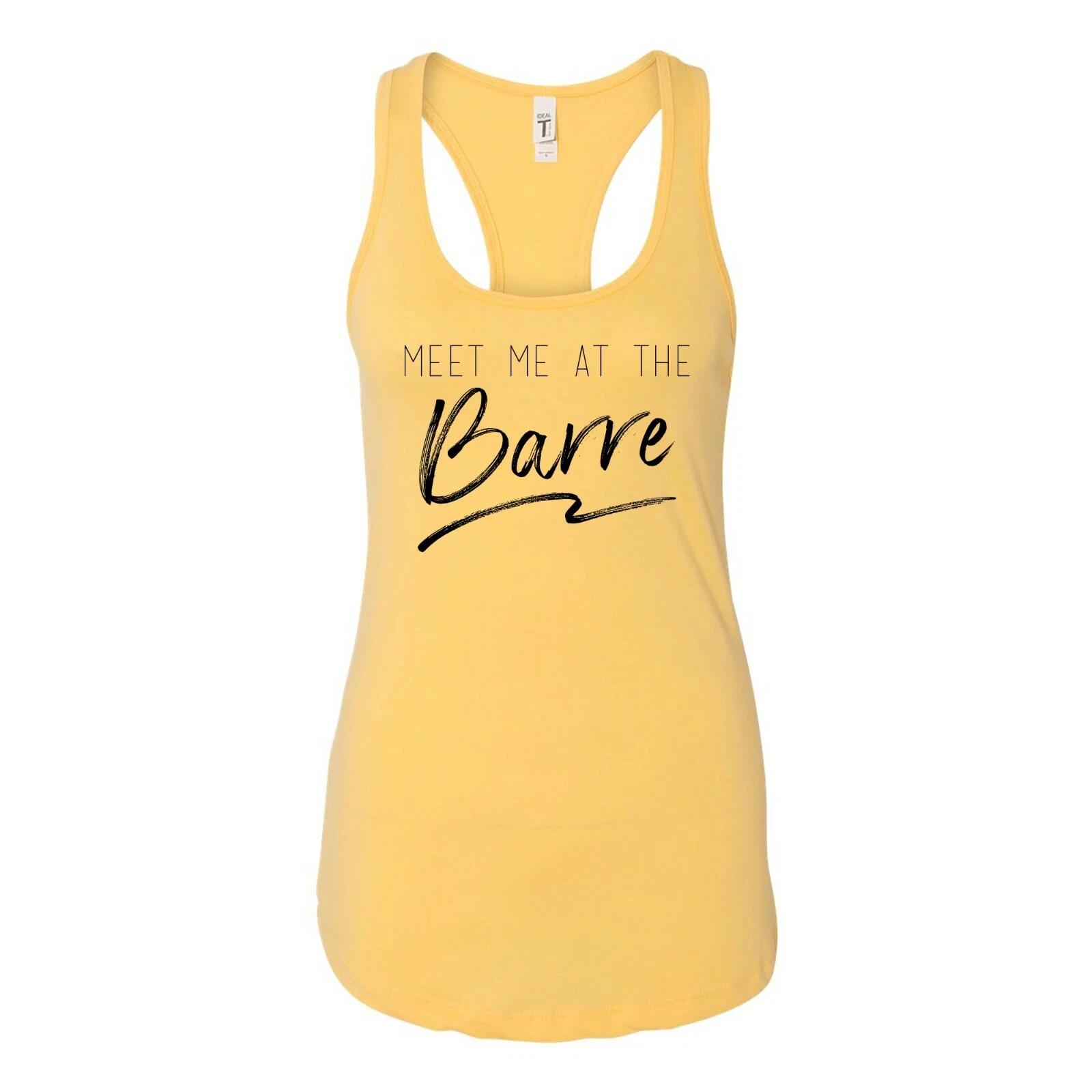 Meet Me at The Barre - Funny Ballet Fitness Womens Racerback Tank XL