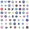 60 Waterproof Evil Eye Graffiti Stickers for Luggage, Notebooks, and Skateboards