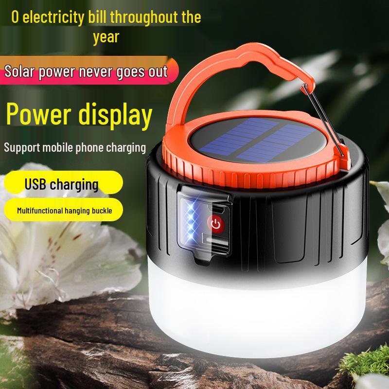 LED Solar Charging Light Bulb for Outdoor Camping and Emergency Power Outages