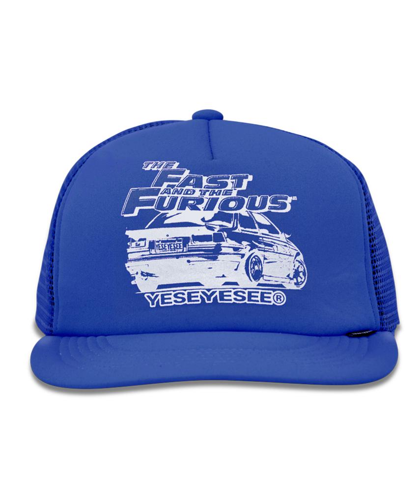 YESEYESEE Y.E.S X Fast & Furious Trucker Cap Blue