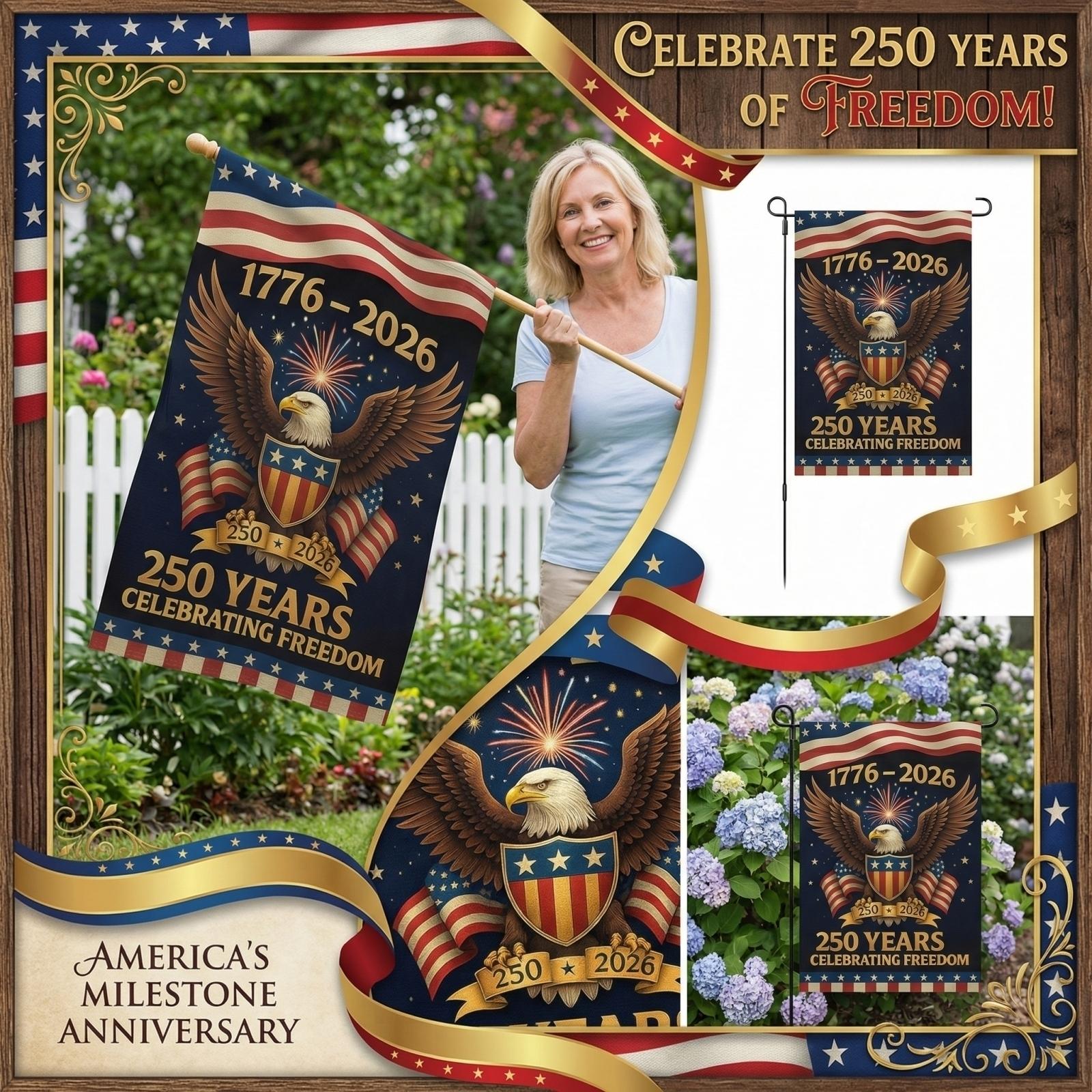 

Флаг «Народ 1776-2026» День памяти Патриотический 250-й день рождения 250 лет Соединенные Штаты Декор для комнатного сада (250 ЛЕТ) One Size синий