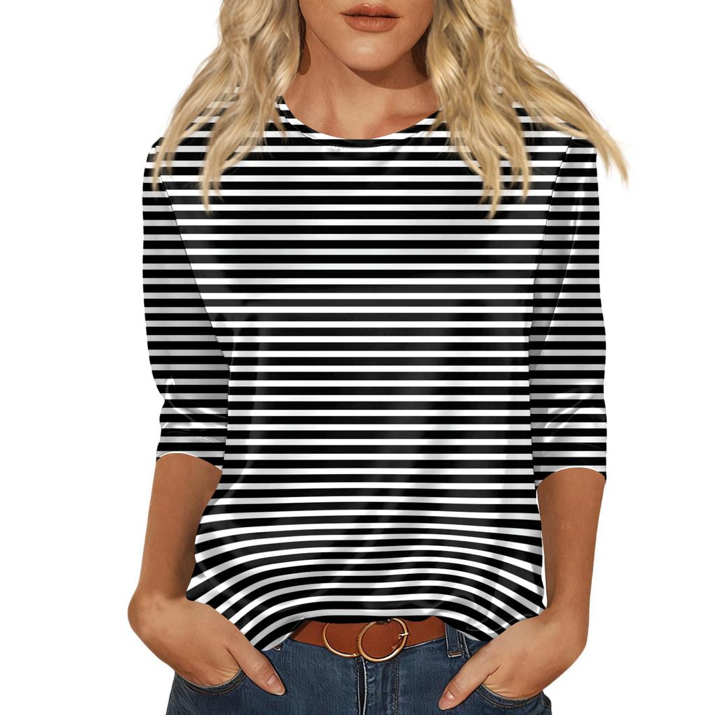 Blus För Kvinnor Festlig 3/4 Långärmad Skjortor Affärs Casual Outfit Toppar