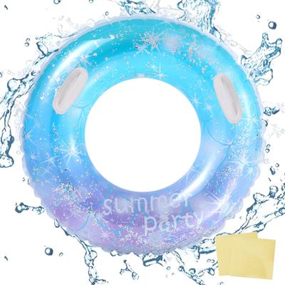 Float Ring for Adults and Children, O-Shaped, Water Hammock for Water Play, Inflatable, Foldable, Stylish, Cute, for Water Play, Beach, Swimming,