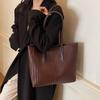 Hot Sale PU Woven Embossed Large Capacity Versatile Commuter Shoulder Bag Niche Vintage Tote Bag