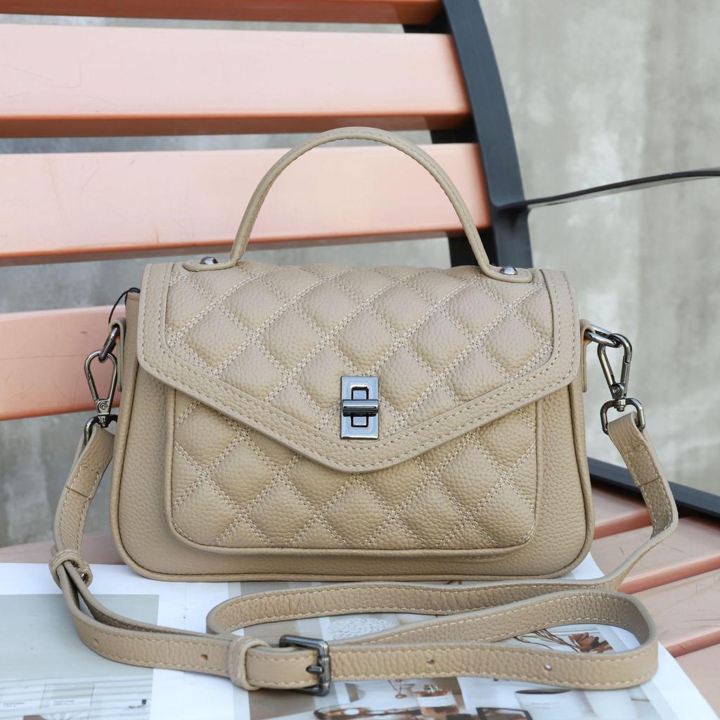 Damen-Handtasche Frühjahr 2025: Rautenmuster, Ein Schultergurt, Vielseitige breite Riemen Crossbody