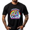 Not Today Satan Jesus Riding Rainbow Unicorn Sarcastic  Shirts Men Graphic Men's Clothing Happy New Years