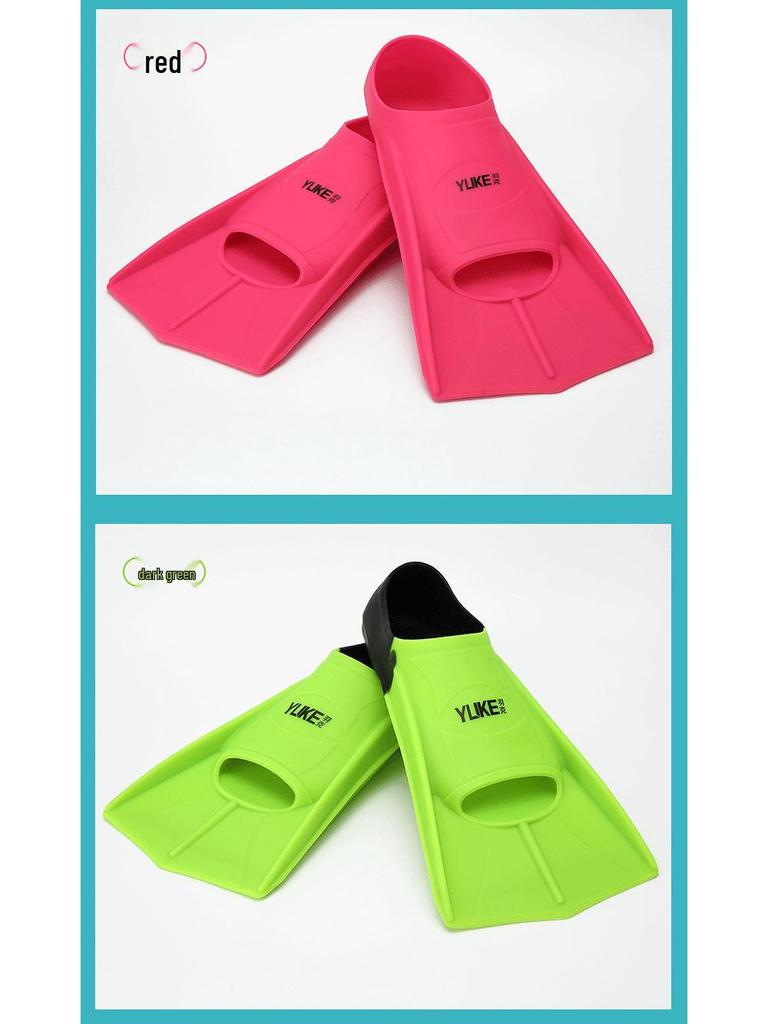 Yuke Silicone Fins - Adult & Kids Snorkeling, Swimming, Diving Flippers for Training