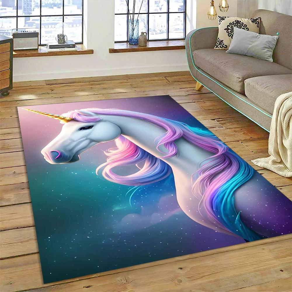 Uroczy jednorożec dziewczyna prezent kreskówka dywan dywanik do domu salon sypialnia sofa wycieraczka dekoracja, dzieci plac zabaw dywan antypoślizgowa mata podłogowa