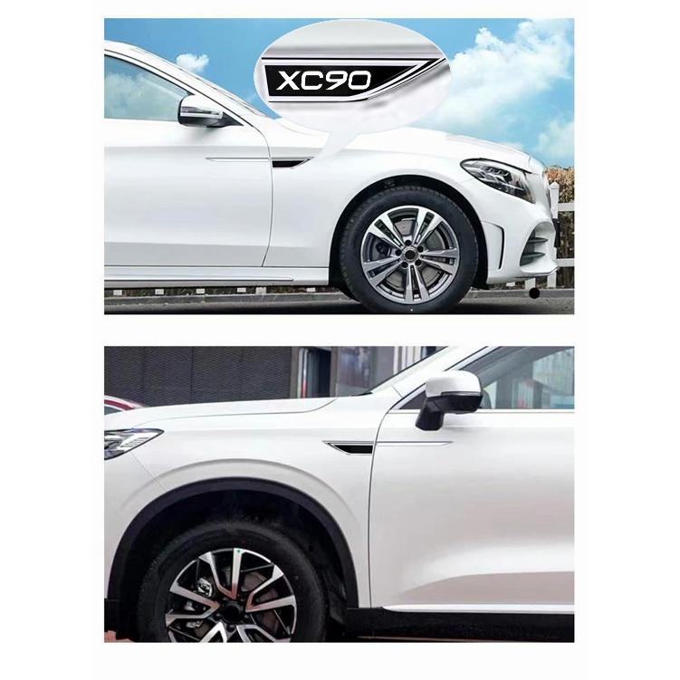 2 teile/satz Für Volvo XC90 auto Fender Metall Aufkleber Außen Dekorative Aufkleber Modifikation Auto Emblem Zubehör