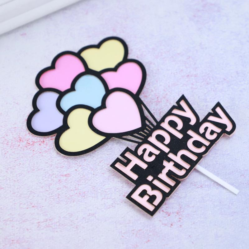 Креативный топпер для торта и воздушный шар-украшение LOVE & HAPPY Birthday