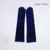Punk Long Gloves Black/White/Wine Red Performance Mittens Gothic Royal Blue Gloves  Halloween