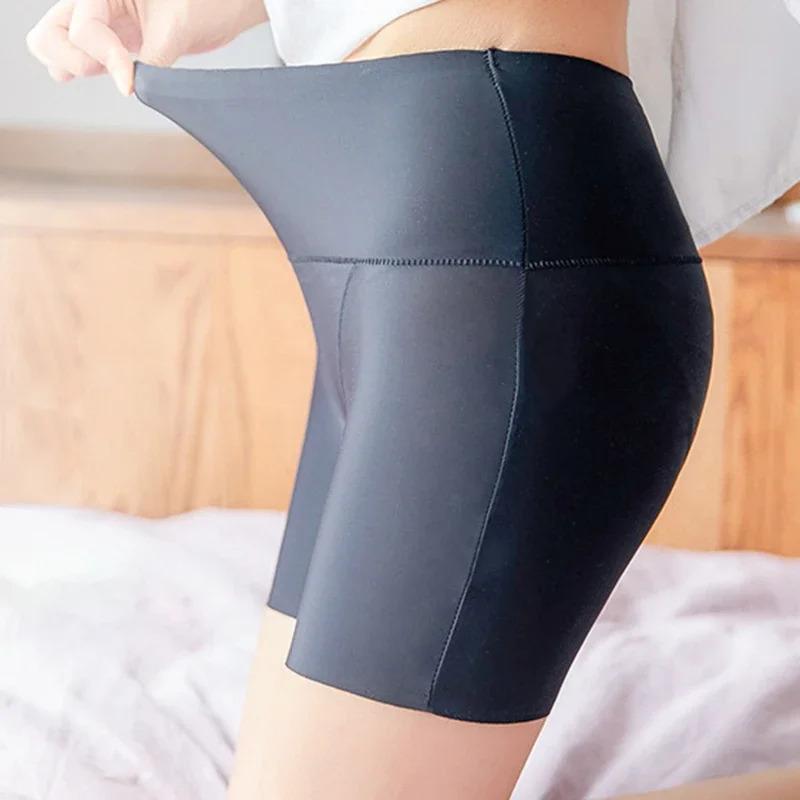 Women Underwear Slimming Shorts Seamless High Waist Shaper Panties Underware Safety Short Pants Ice Silk Women's Protective