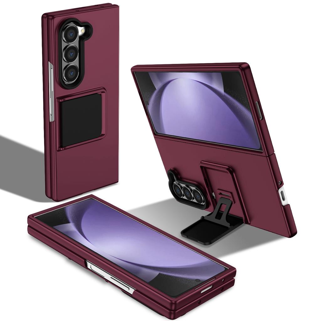 For Samsung Galaxy Z Fold6 5G Case Hidden Kickstand Hard PC Phone Cover