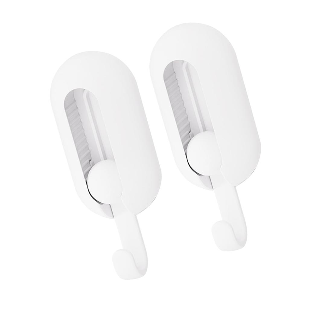 Adhesive Hooks Waterproof Rotatable Foldable Wall Stick Hooks for Kitchen Bedroom Bathroom 2pcs