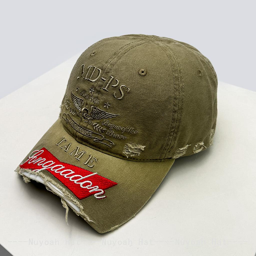 Und Damen Broken Style Bestickte Buchstaben Drucke Baseballkappen Sonnenschutz Hip-Hop All-Match Personalisierte Schirmmützen Street Style Trendy Ins