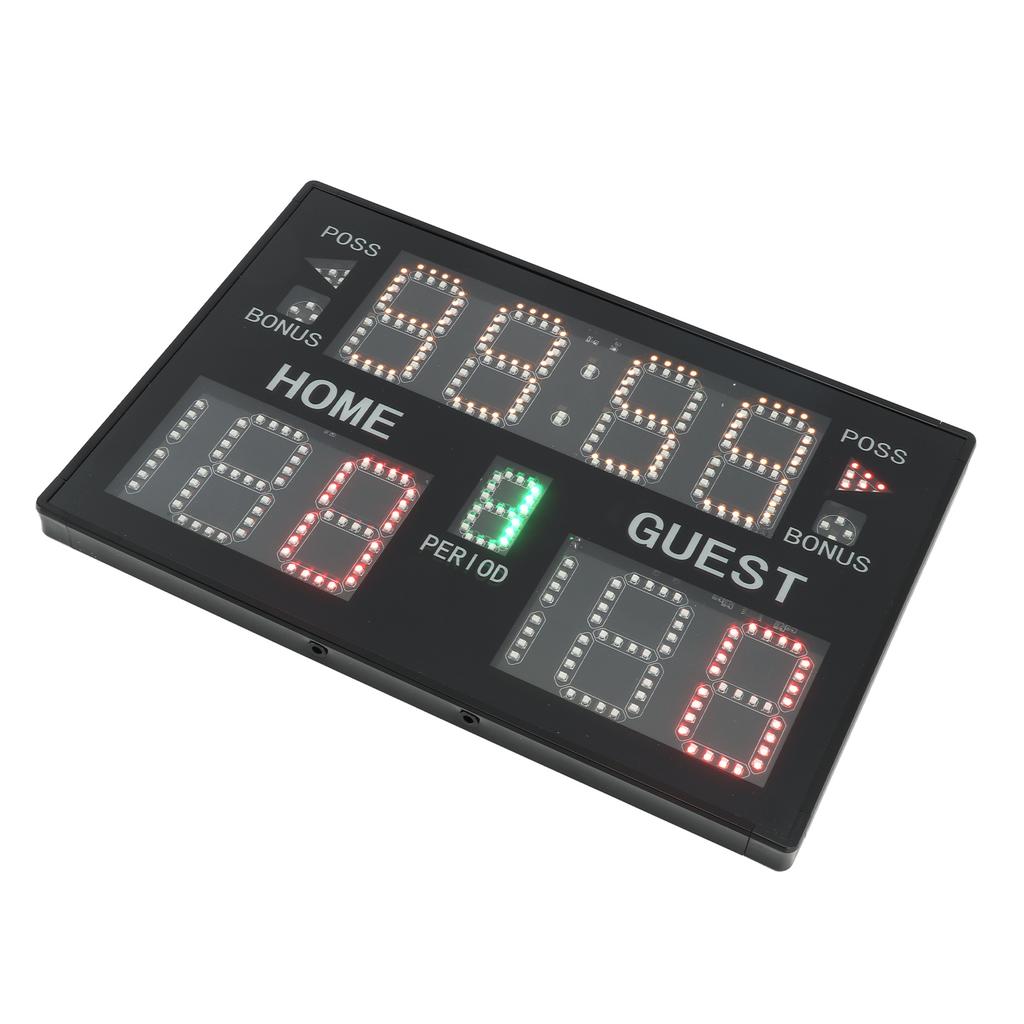 11 Position Basketball Scoreboard Battery Powered LED Digital Scoreboard for Multisports   Black