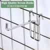 Durable 5-25cm Screen Hooks 3.2mm Thickness Supermarket Wire Mesh Hanging Hooks Stainless Steel Grid Hooks For Screen Grid