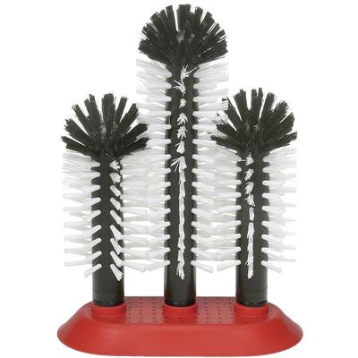 Szczotka do mycia szkła z przyssawką - ICH-ZAPFE.DE - 2x18cm i 1x25cm