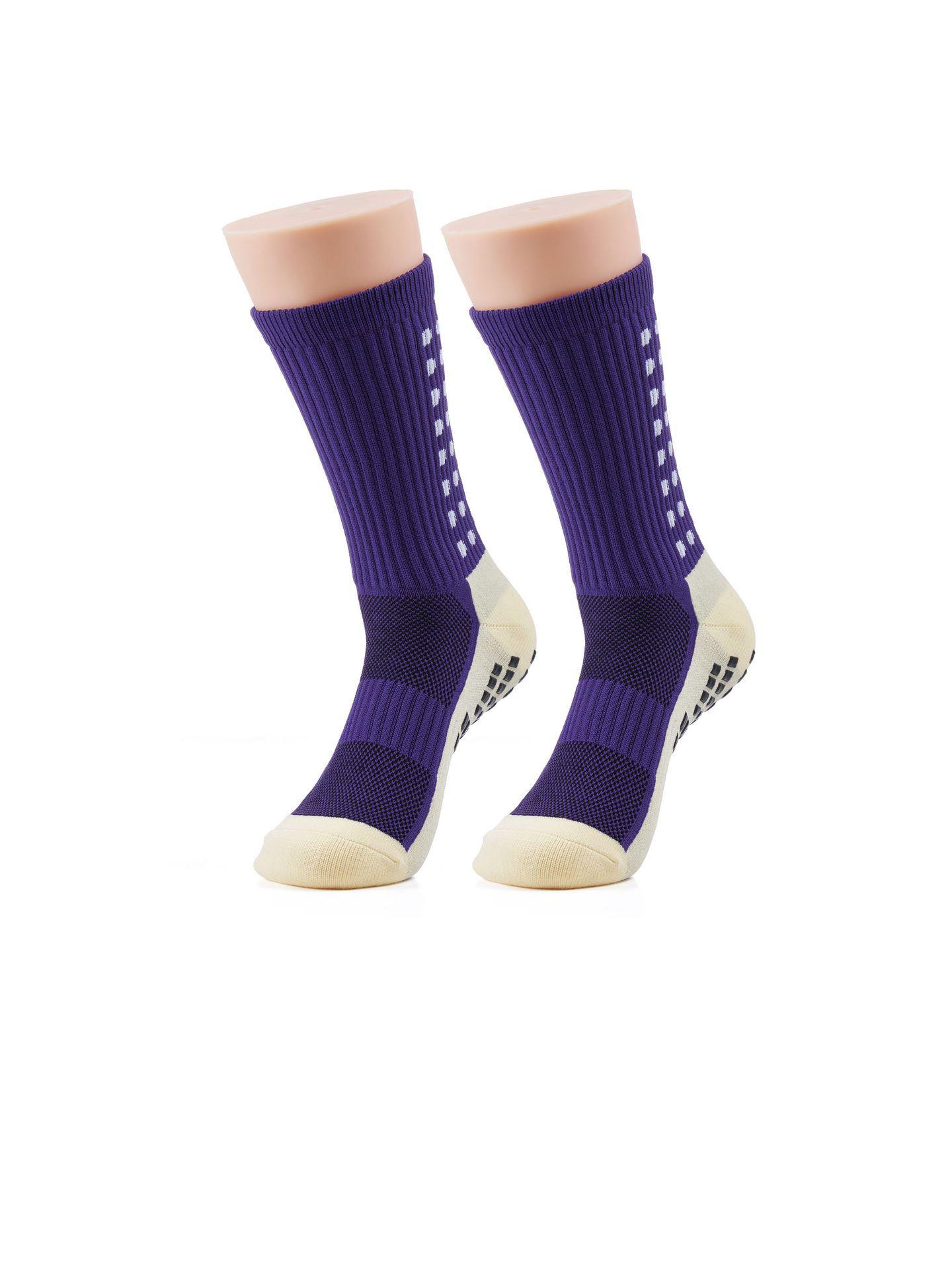 

Zhuji Mid-Calf Non-Slip Football Training Socks with Shock-Absorbing Terry Sole for Adults One Size