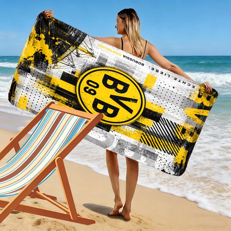 Asciugamano da Spiaggia con Stampa BVB, Asciugamano Grande Morbido ad Asciugatura Rapida per Spiaggia Campeggio Nuoto