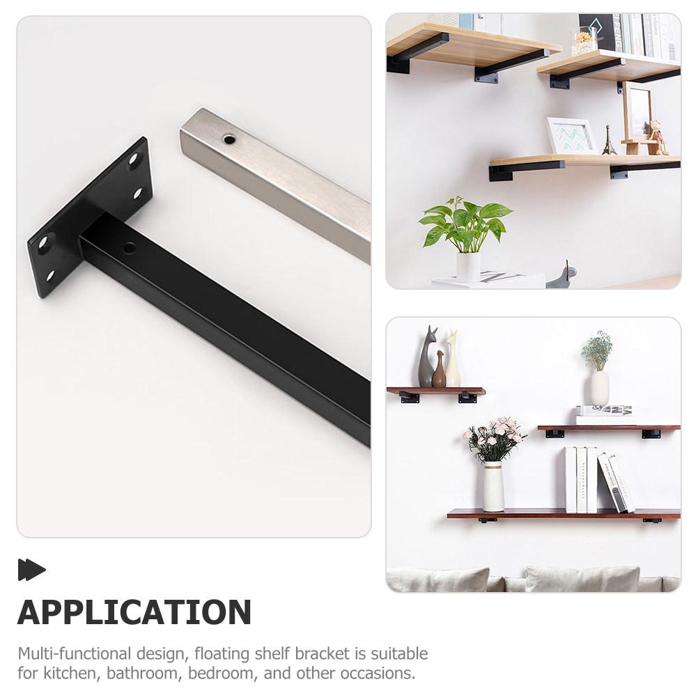 Stainless Steel Floating Shelves Brackets Heavy Duty Wall Mount Support for Kitchen Bathroom Bedroom Decorative Shelf Hardware