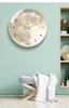 Moonstone Quartz Wall Clock - Silent, Artistic Design with Automatic Time Sync for Living Room