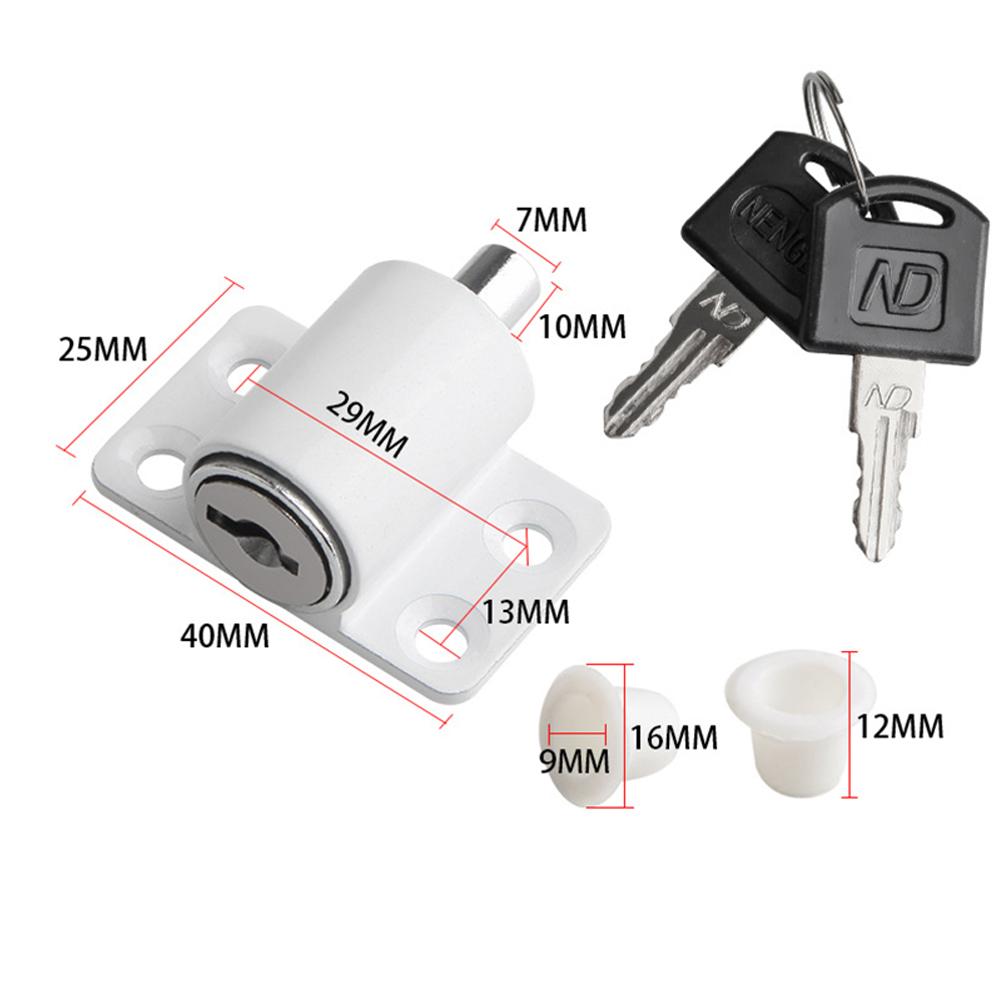 Sliding Door Window Locks With 2 Keys Limiter Child Safety Protection Antitheft Catches Set White Sliver Black