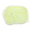 Divided Silicone Suction Plate for Baby Unbreakable Safety Preventing Spills Easy To Clean Toddler Divided Plate Green