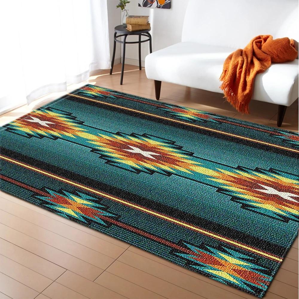 Persian Area Rug Abstract Flower Art Anti-Slip Carpet for Living Room Bedroom Kitchen Floor Mat Home Decor