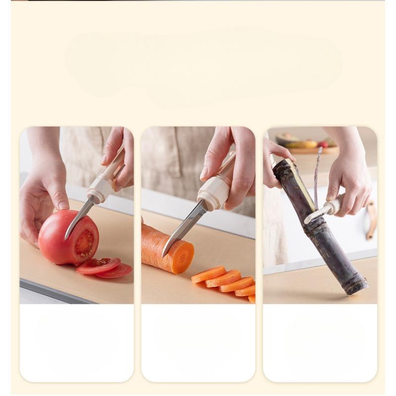 Multi Functional Fruit Knife, Portable Folding Peeler, Divine Tool with Dual Heads and Two In One Household Scraper