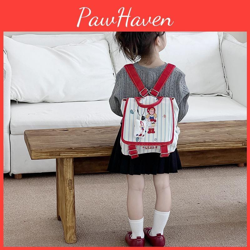 Plaid Cat Cute Print Backpack With Animal Illustration School Bag For Girls