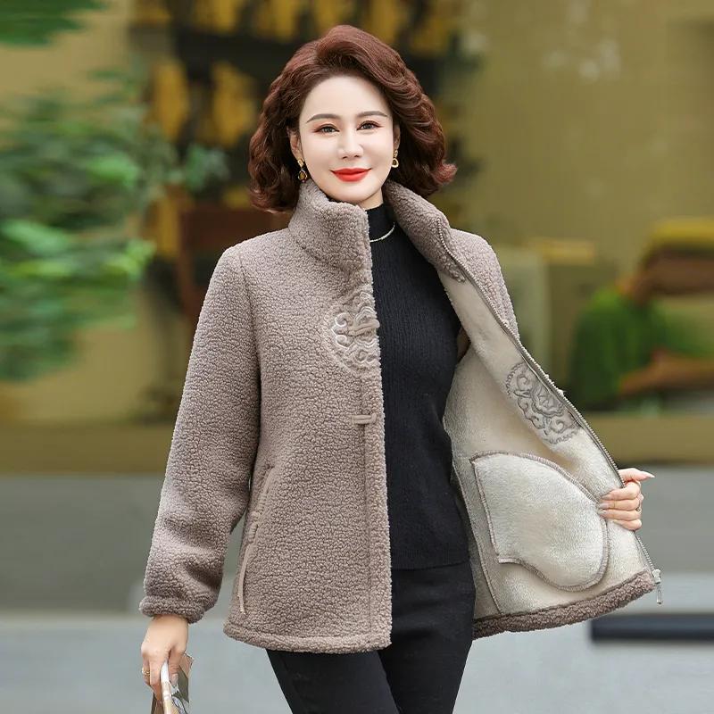 Winter Women's Cotton-padded Jacket, Granular Plus Velvet Thick Padded Jacket, Warm Jacket, Clothes