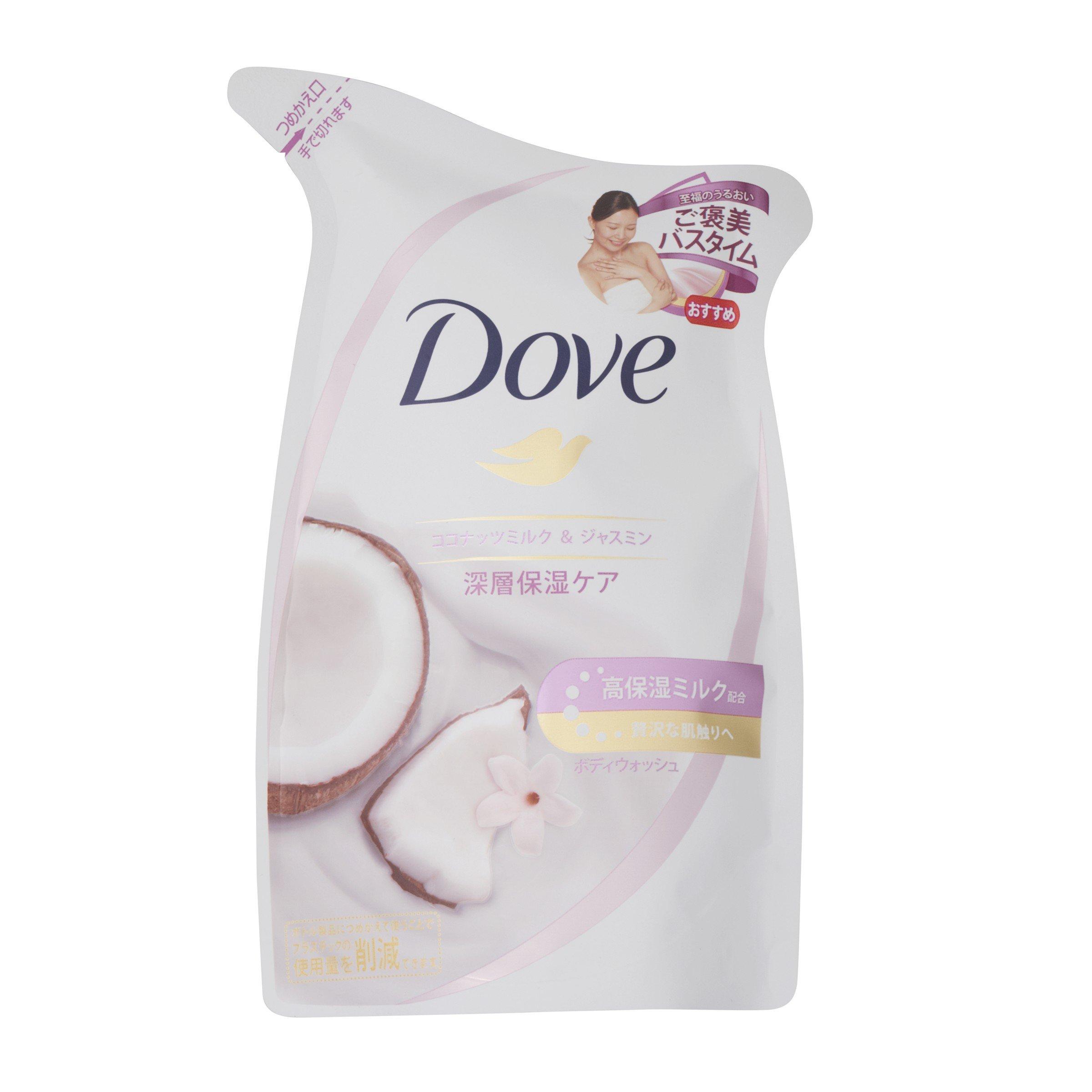 

Dove Гель для душа с кокосовым молоком и ароматом жасмина, сменный блок 340 г и